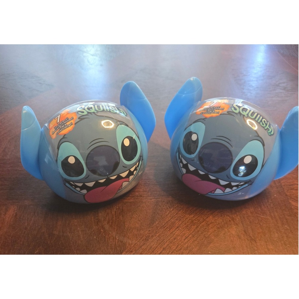 Disney Lilo & Stitch Squish Figures Blind Capsule Mystery Toy Set of 2 NEW